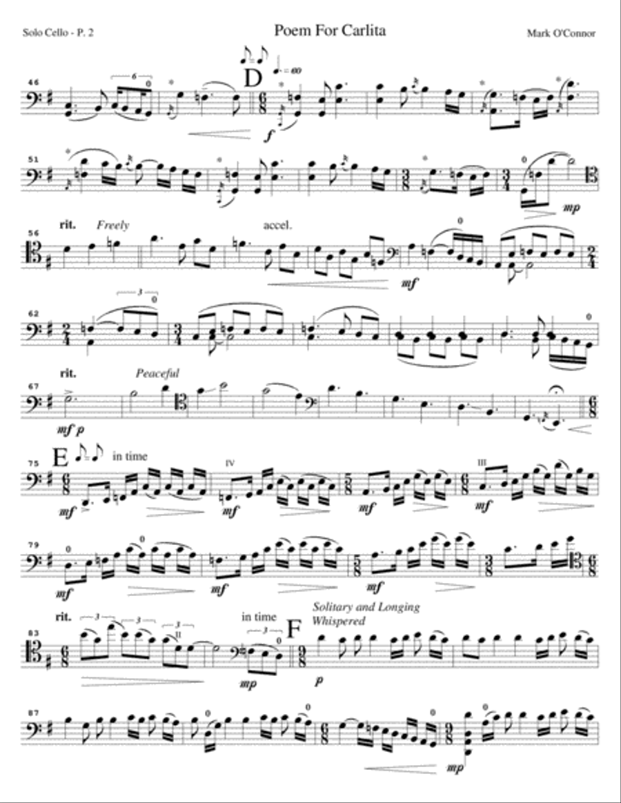 Poem For Carlita (for unaccompanied cello) Cello Solo scores gallery preview page 5