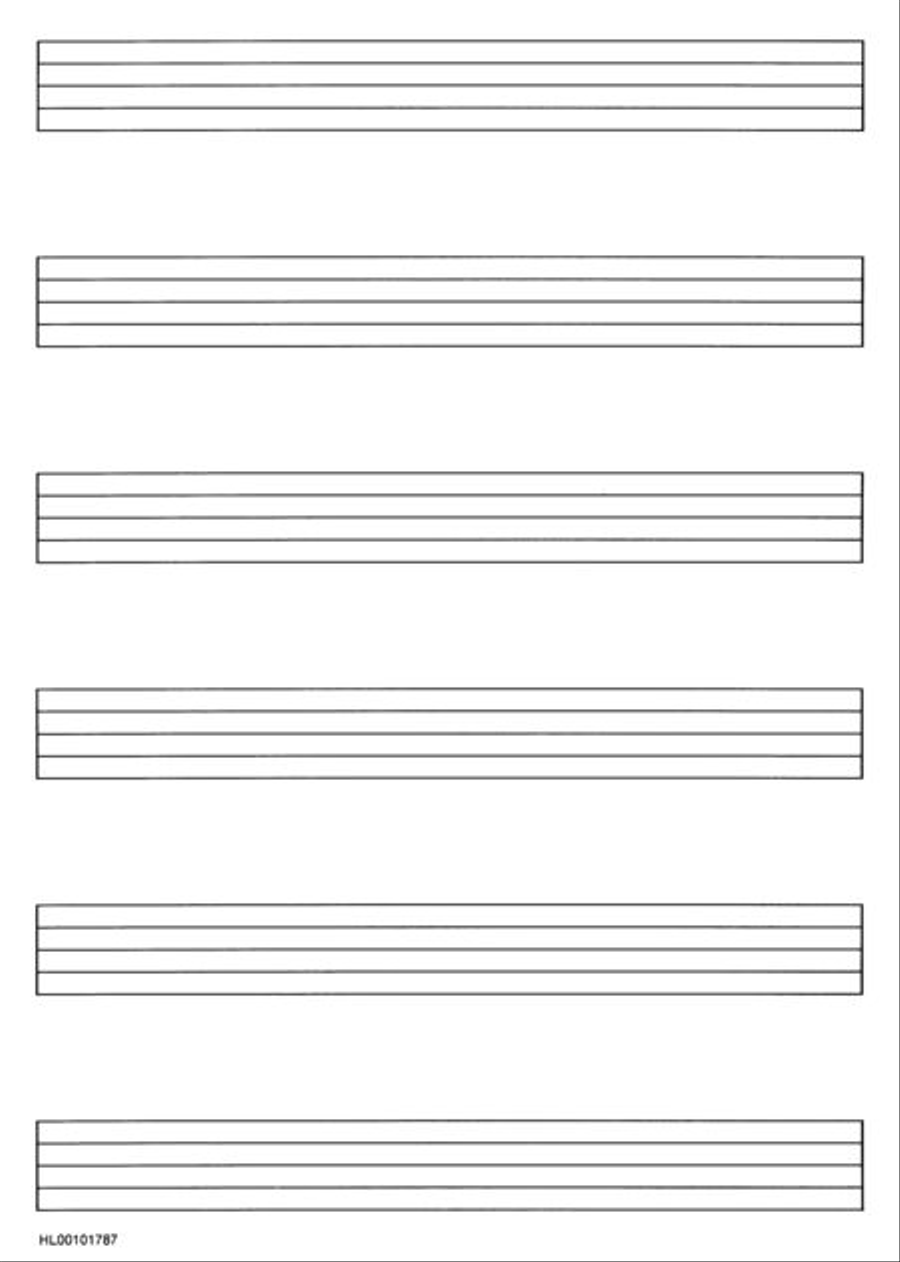 Manuscript Paper (Wide Staff) - “E-Z Play Today” Piano scores gallery preview page 2