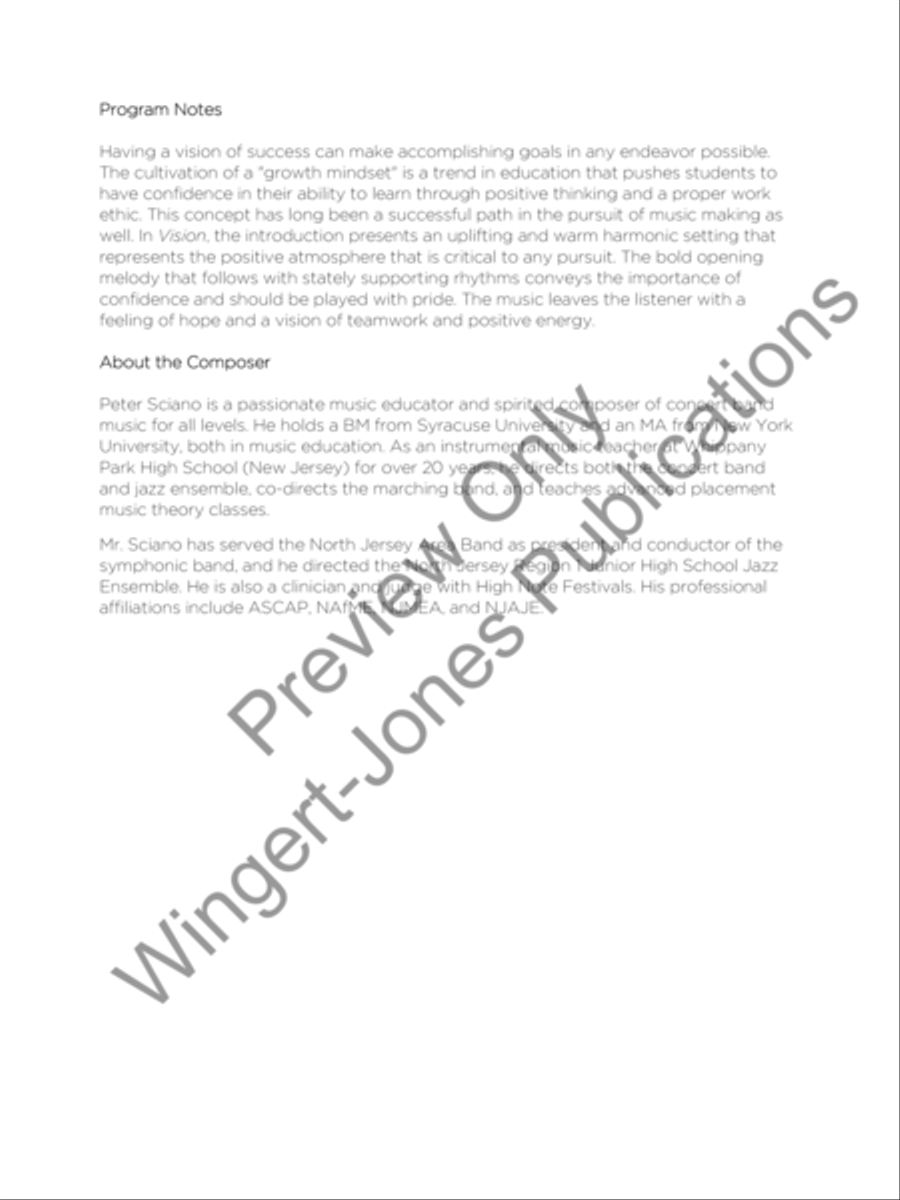 Vision Concert Band scores gallery preview page 3