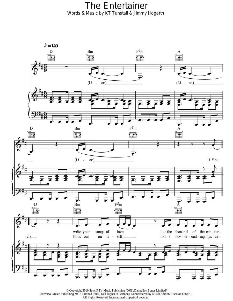 The Entertainer The Entertainer Acoustic Guitar scores gallery preview page 1