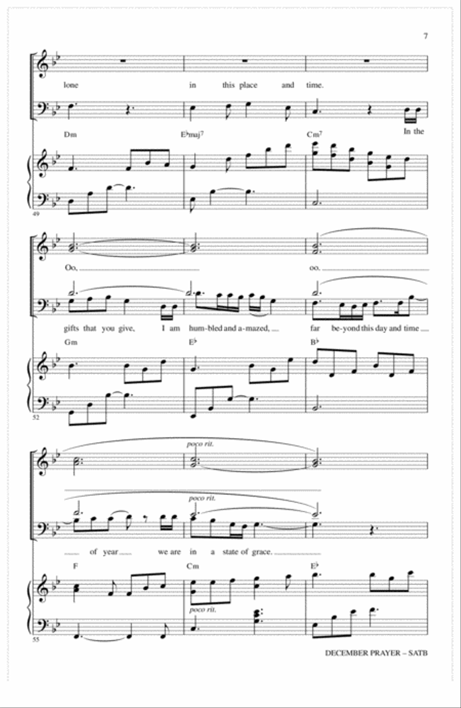 December Prayer 4-Part scores gallery preview page 6