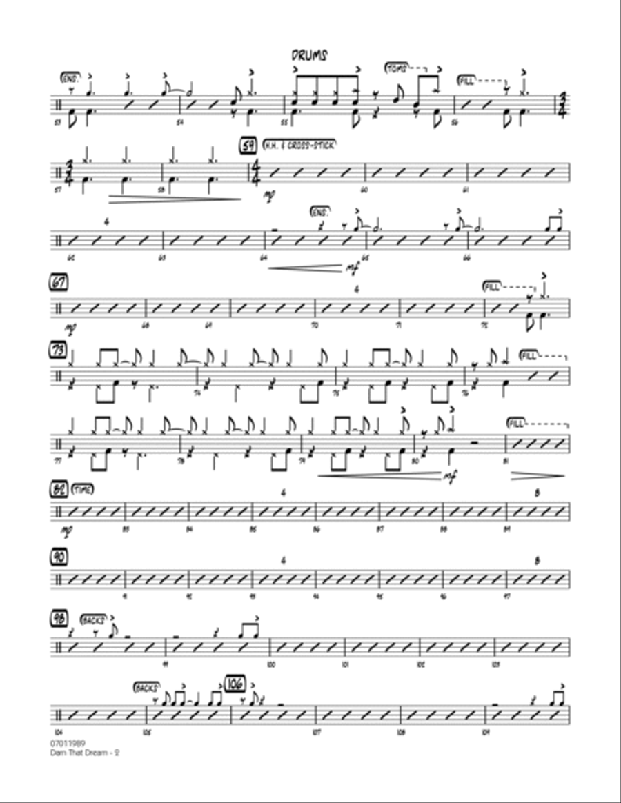 Darn That Dream - Drums Darn That Dream - Drums Jazz Ensemble scores gallery preview page 2