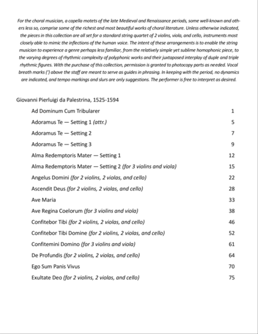Renaissance Motets Arranged for Strings, vol. 5.1 - Palestrina String Orchestra scores gallery preview page 2