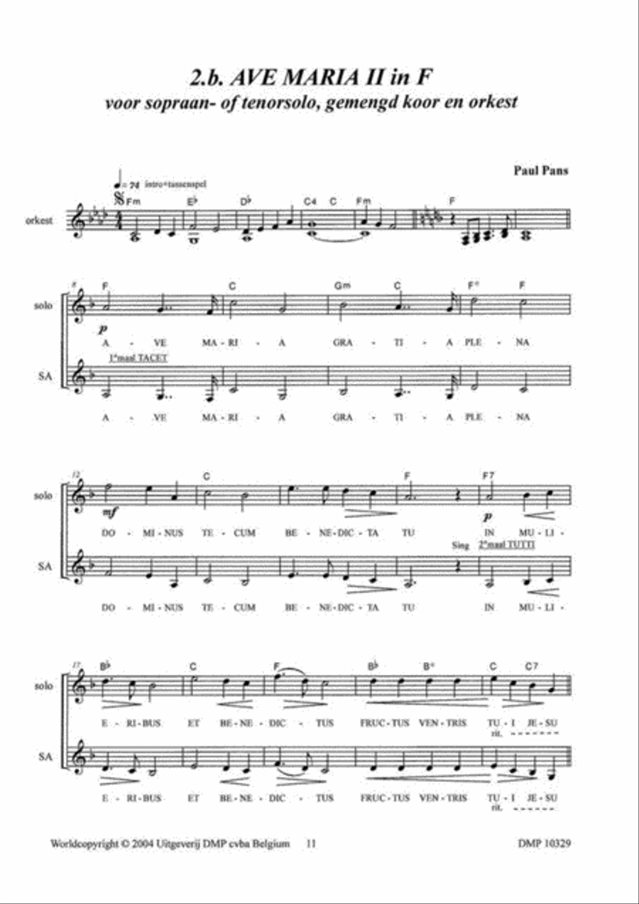 Tien Religieuze Werken A Cappella scores gallery preview page 5