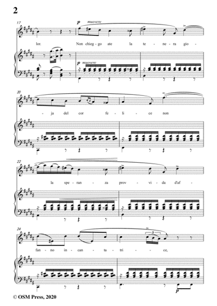 Donizetti-Una lacrima,in B Major,for Voice and Piano