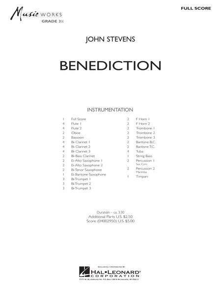 Benediction - Full Score image number null