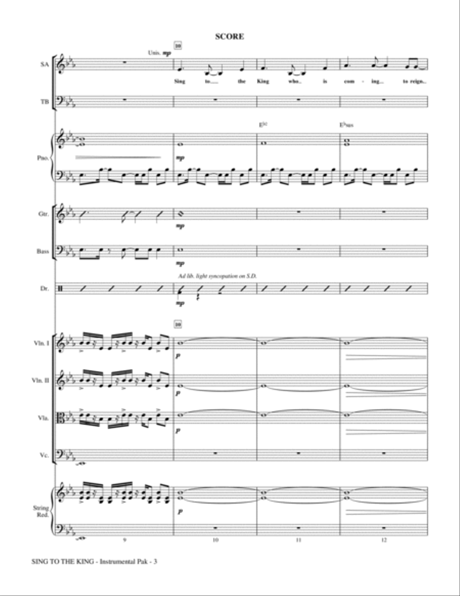 Sing To The King (arr. Phillip Keveren) - Full Score Choir scores gallery preview page 3