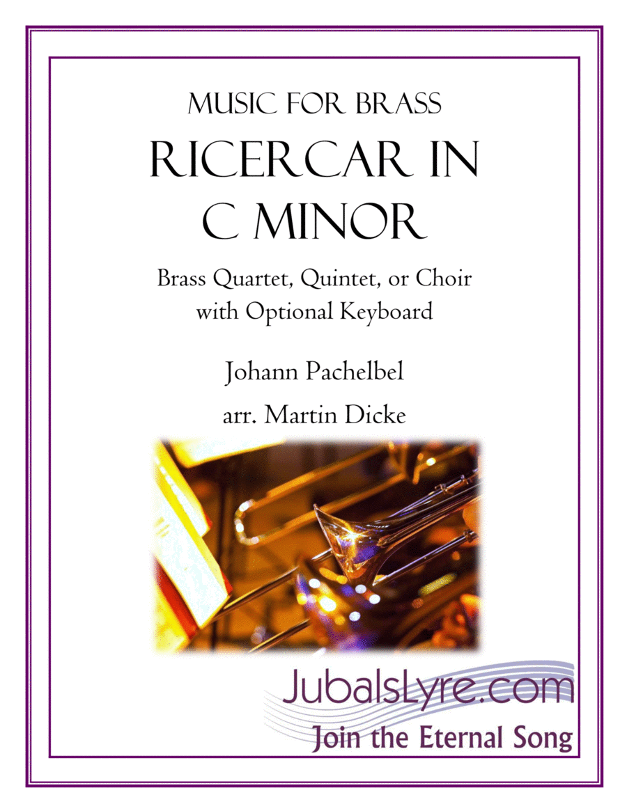 Ricercar in C Minor (Brass Quartet, Brass Quintet, or Brass Choir) Brass Quartet scores gallery preview page 1