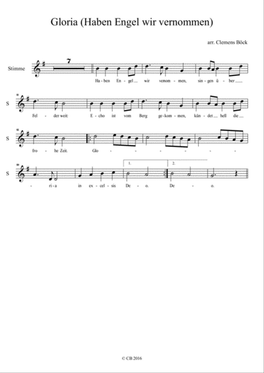 Gloria (Haben Engel wir vernommen) Voice scores gallery preview page 3
