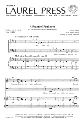 A Psalm of Penitence