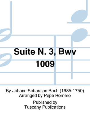 Book cover for Suite No. 3 BWV 1009