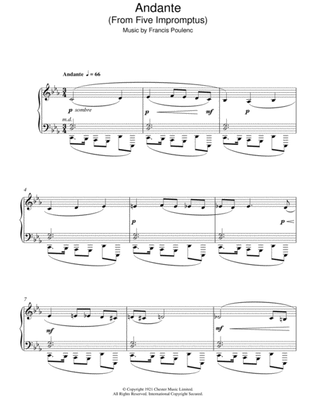 Andante (From Five Impromptus)