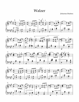 Brahms - Waltz in A Flat Major Op. 39 no.15