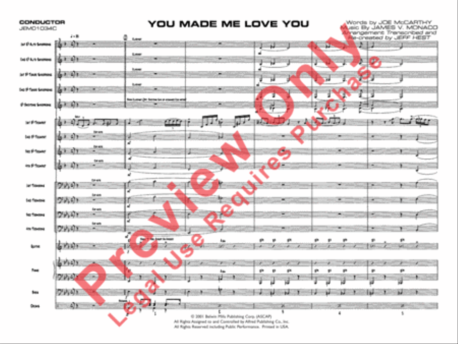 You Made Me Love You (I Didn't Want to Do It) Jazz Ensemble scores gallery preview page 4