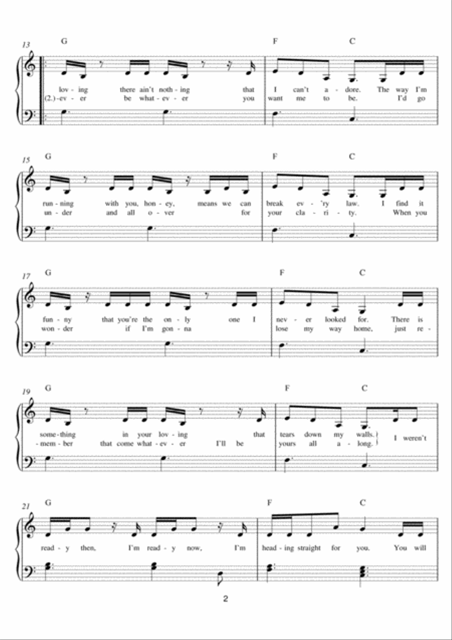 Sweetest Devotion Sweetest Devotion Easy Piano scores gallery preview page 2