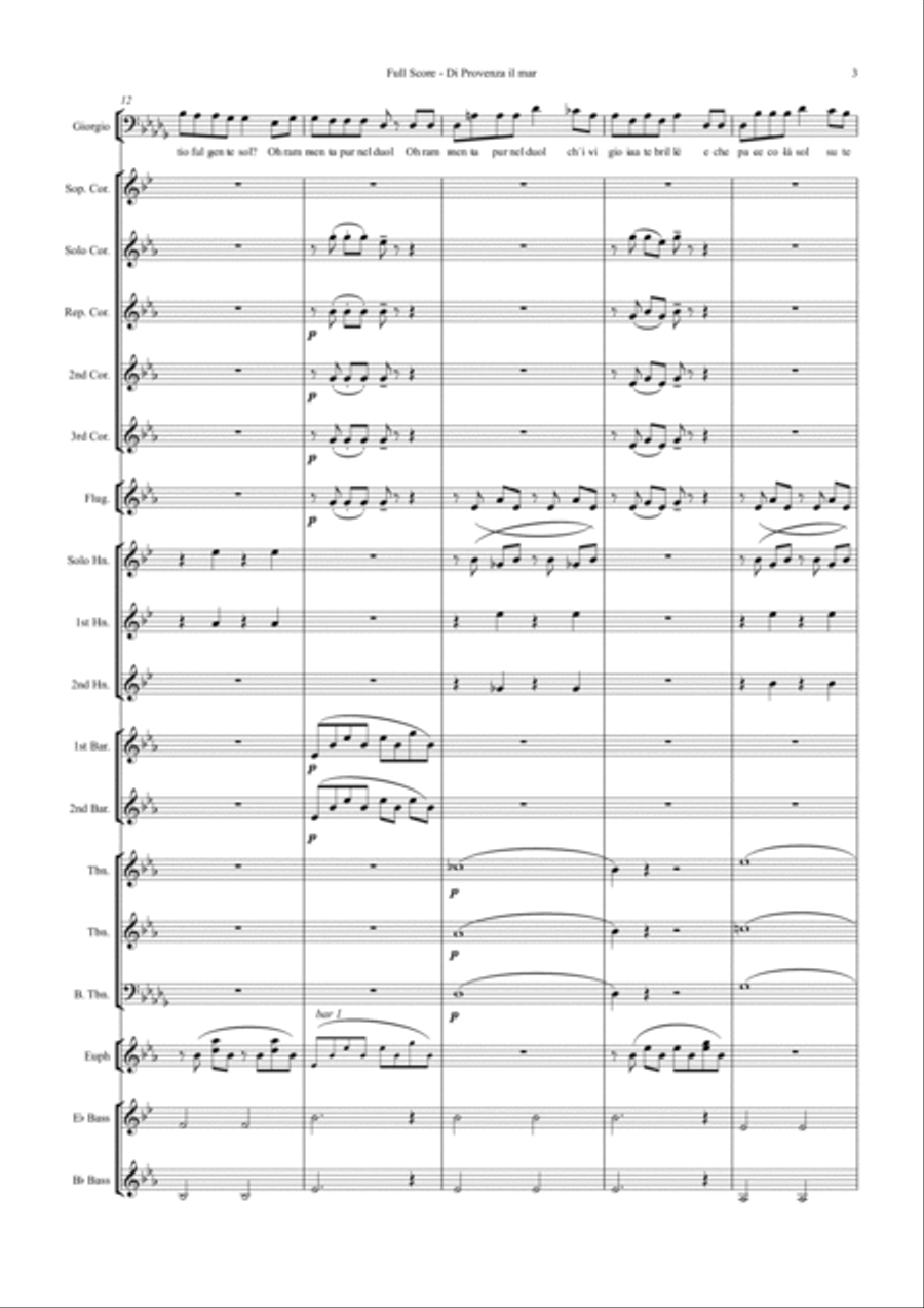 Di Provenza il mar - La Traviata Brass Band scores gallery preview page 4