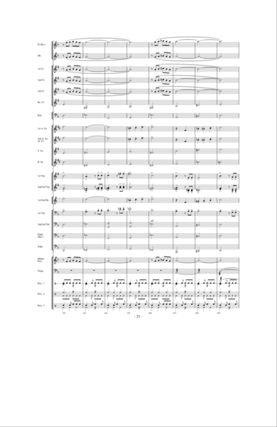 Dragons Fly on the Winds of Time Concert Band scores gallery preview page 20