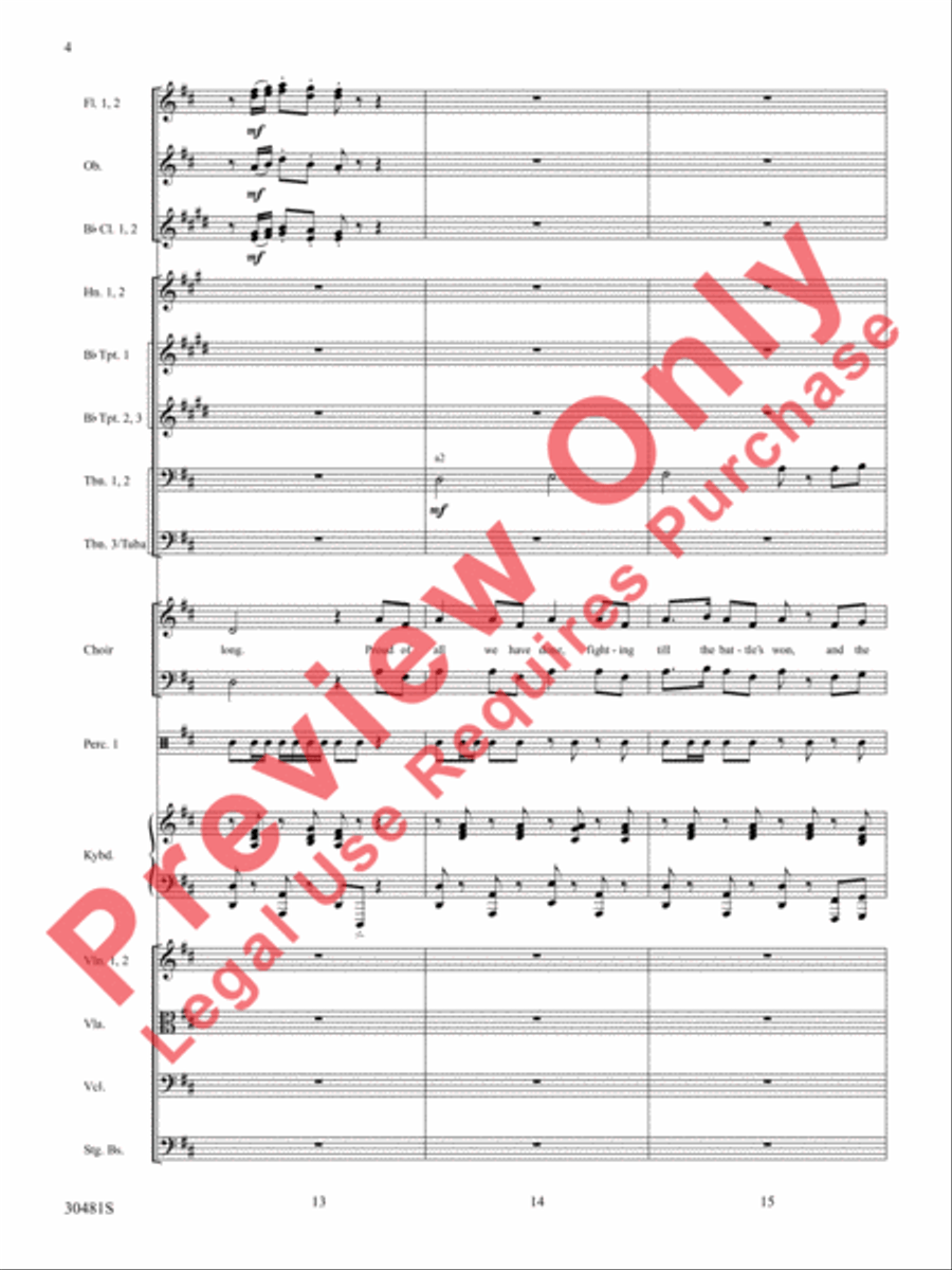 A Tribute to the Armed Services (A Medley) Choir scores gallery preview page 5