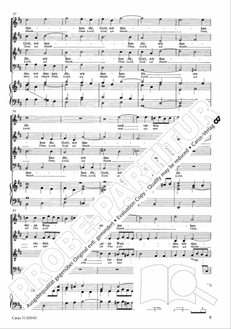 We thank Thee, Lord, God, we thank Thee, Lord (Wir danken dir, Gott, wir danken dir) 4-Part scores gallery preview page 10