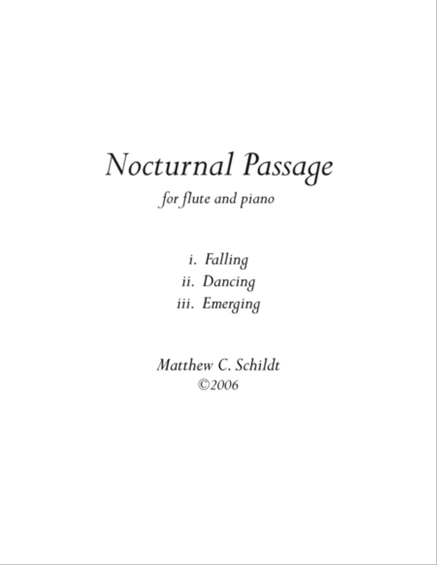 Nocturnal Passage Flute Solo scores gallery preview page 1