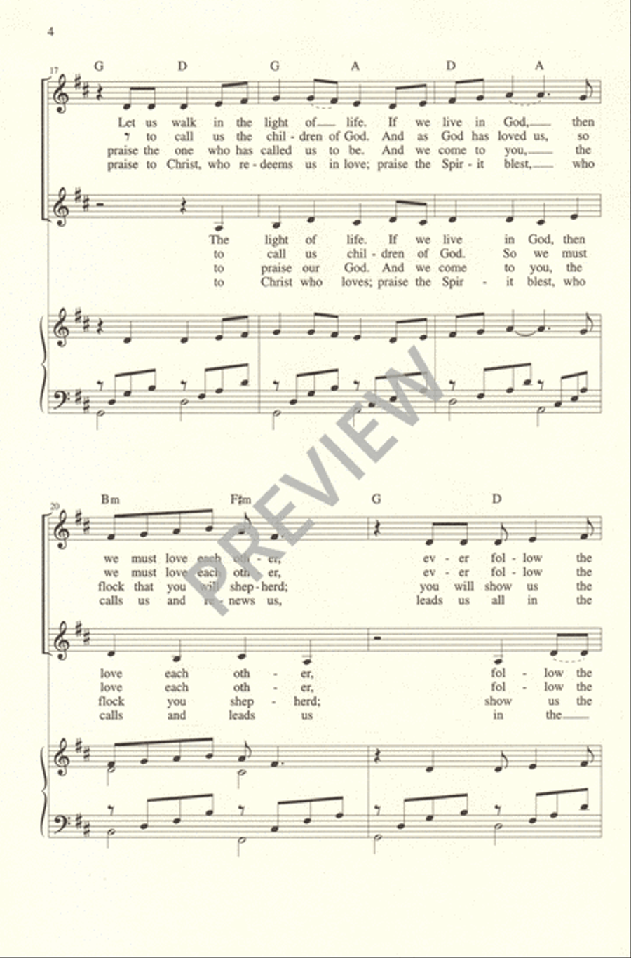 Gathered in the Love of Christ 2-Part scores gallery preview page 4