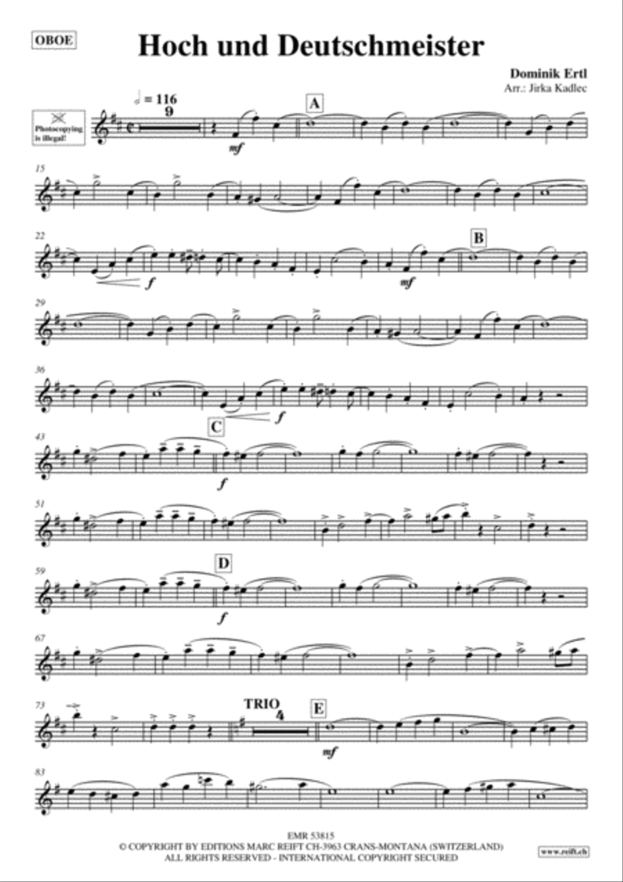 Hoch und Deutschmeister Violin Solo scores gallery preview page 2