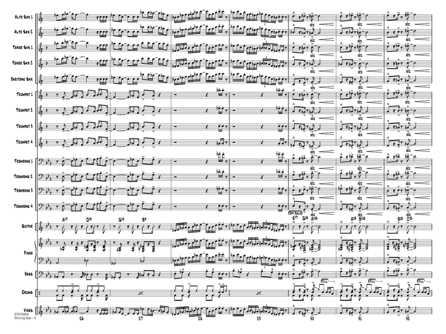 Shining Star (arr. Mark Taylor) - Conductor Score (Full Score) Jazz Ensemble scores gallery preview page 4