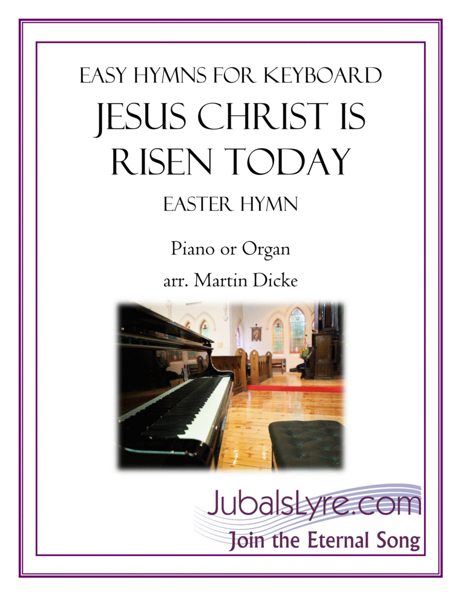 Jesus Christ is Risen Today (Easy Hymns for Keyboard) Piano Method scores gallery preview page 1