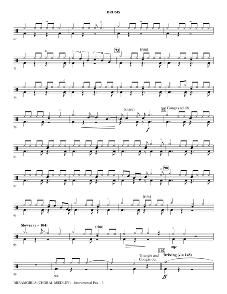 Dreamgirls (Choral Medley) - Drums
