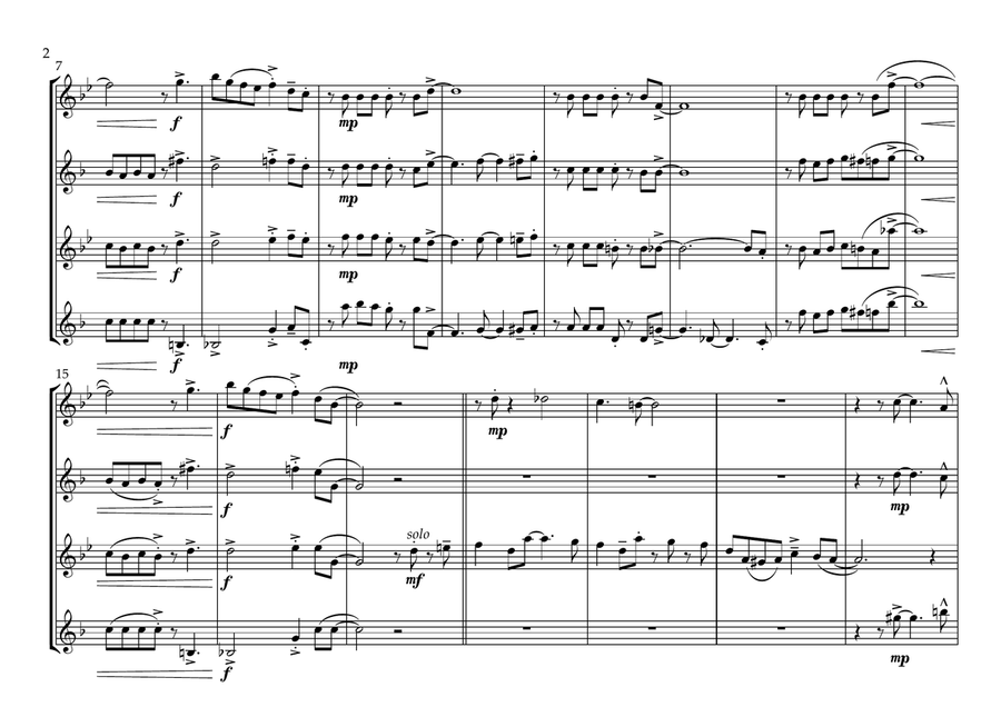 They Can't Take That Away From Me Saxophone Quartet scores gallery preview page 2