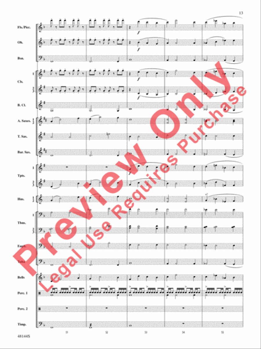 Dances of a Shimmering Spirit Concert Band scores gallery preview page 14