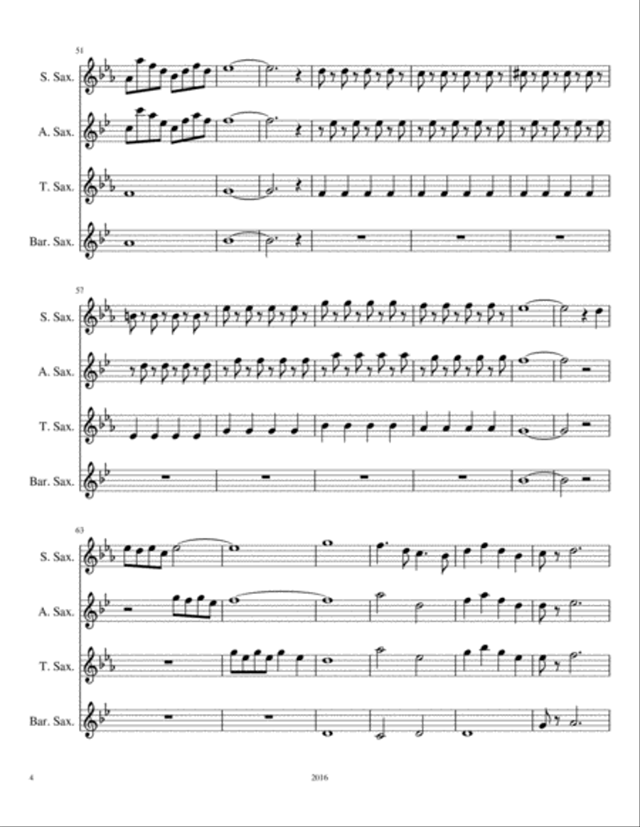 Saxophone Quartet No. 6 Saxophone Quartet No. 6 Saxophone Quartet scores gallery preview page 4