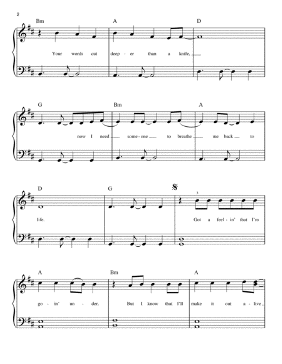Stitches Easy Piano scores gallery preview page 2