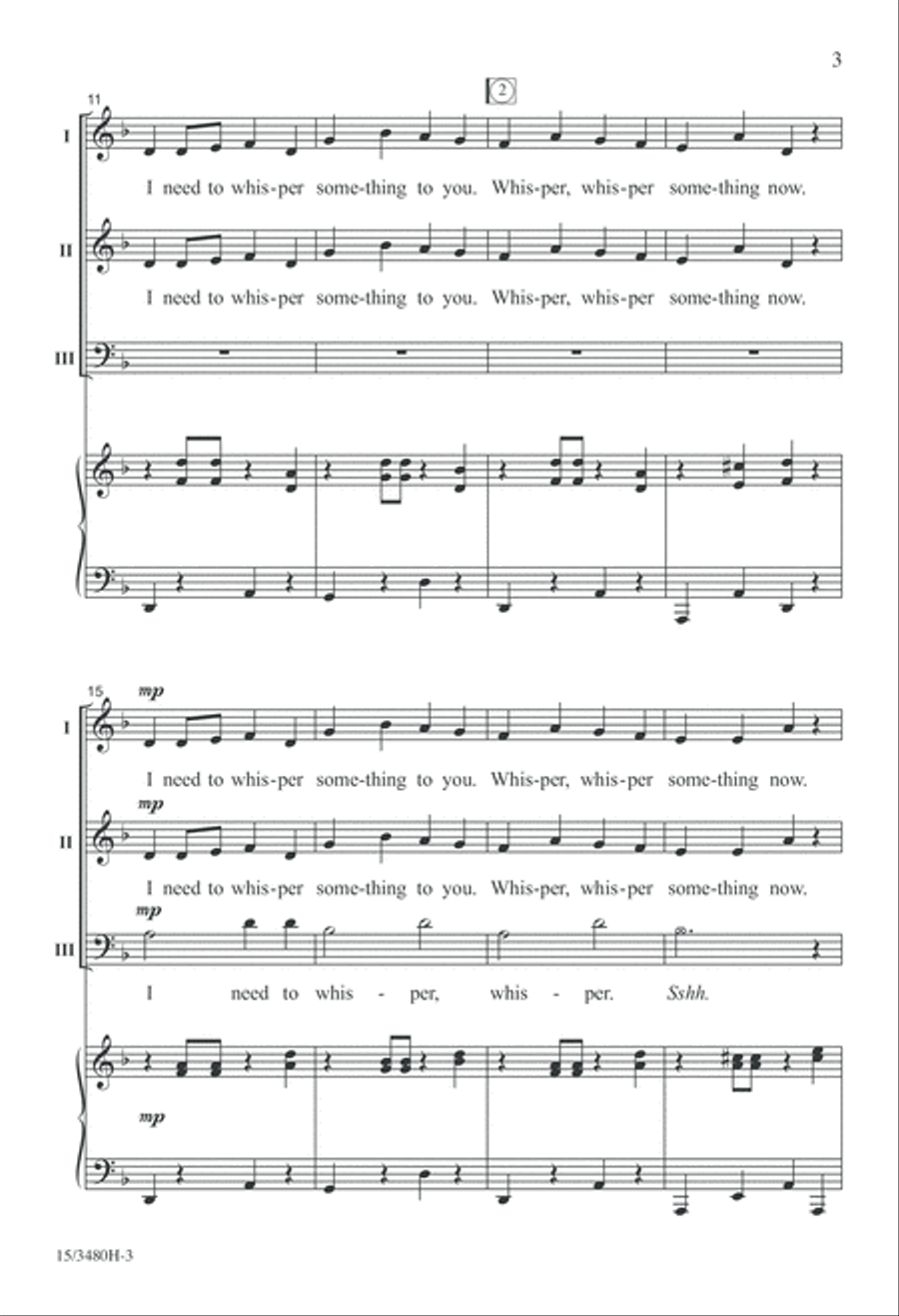 Whisper! 3-Part scores gallery preview page 3