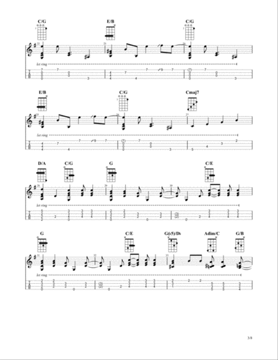 Christmas Is Coming from A CHARLIE BROWN CHRISTMAS Ukulele scores gallery preview page 3