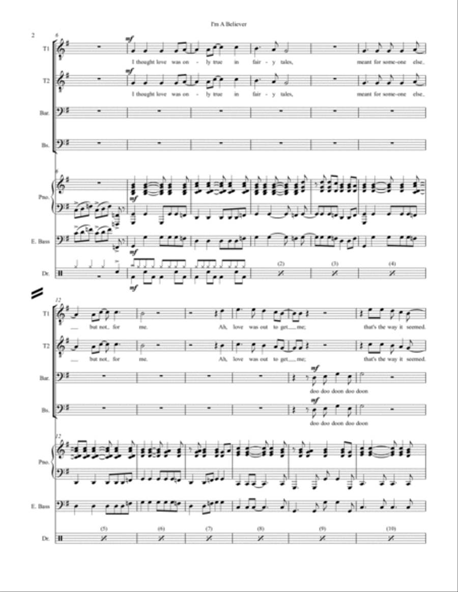 I'm A Believer Small Ensemble scores gallery preview page 2