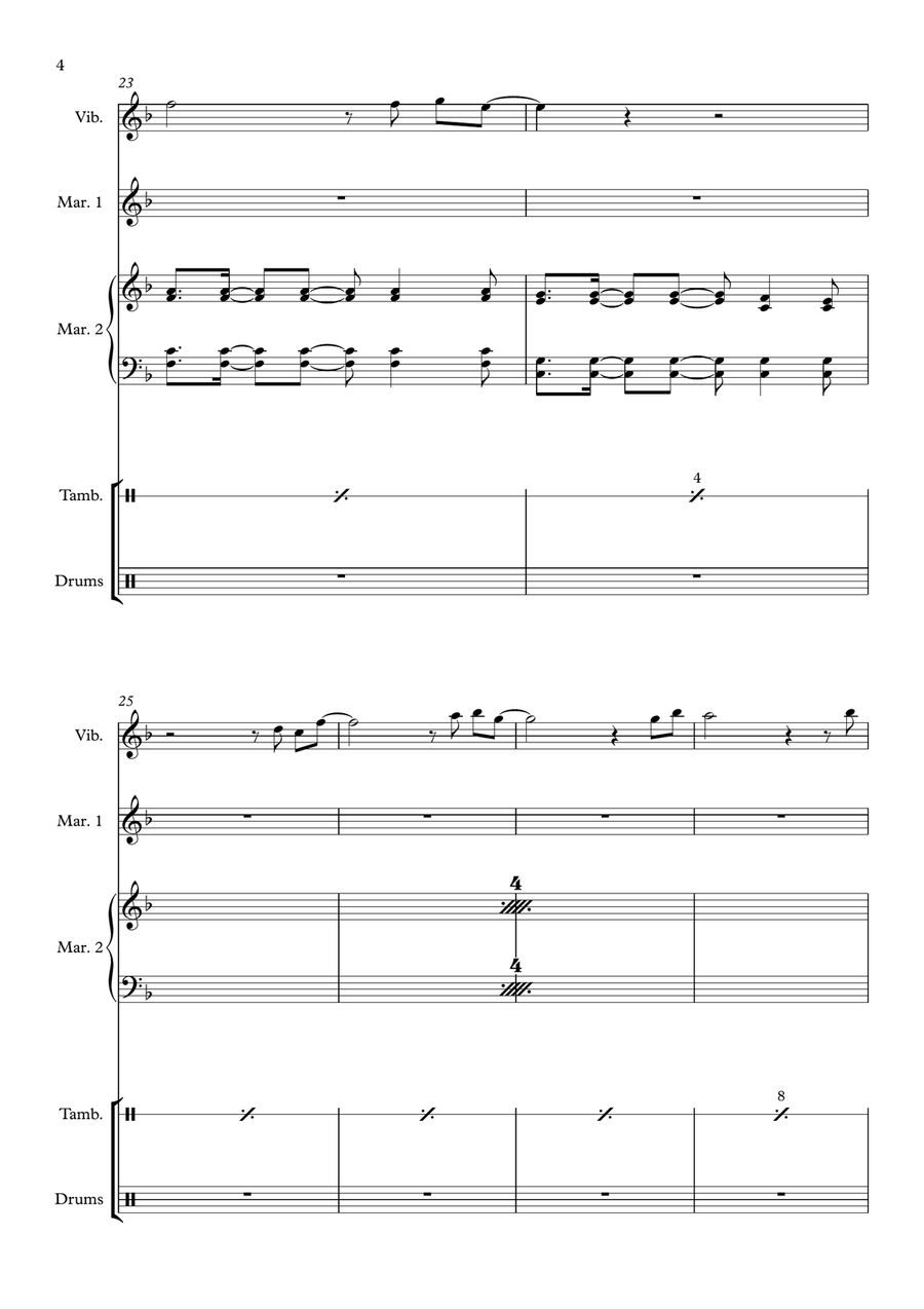 A Sky Full Of Stars Percussion Ensemble scores gallery preview page 6