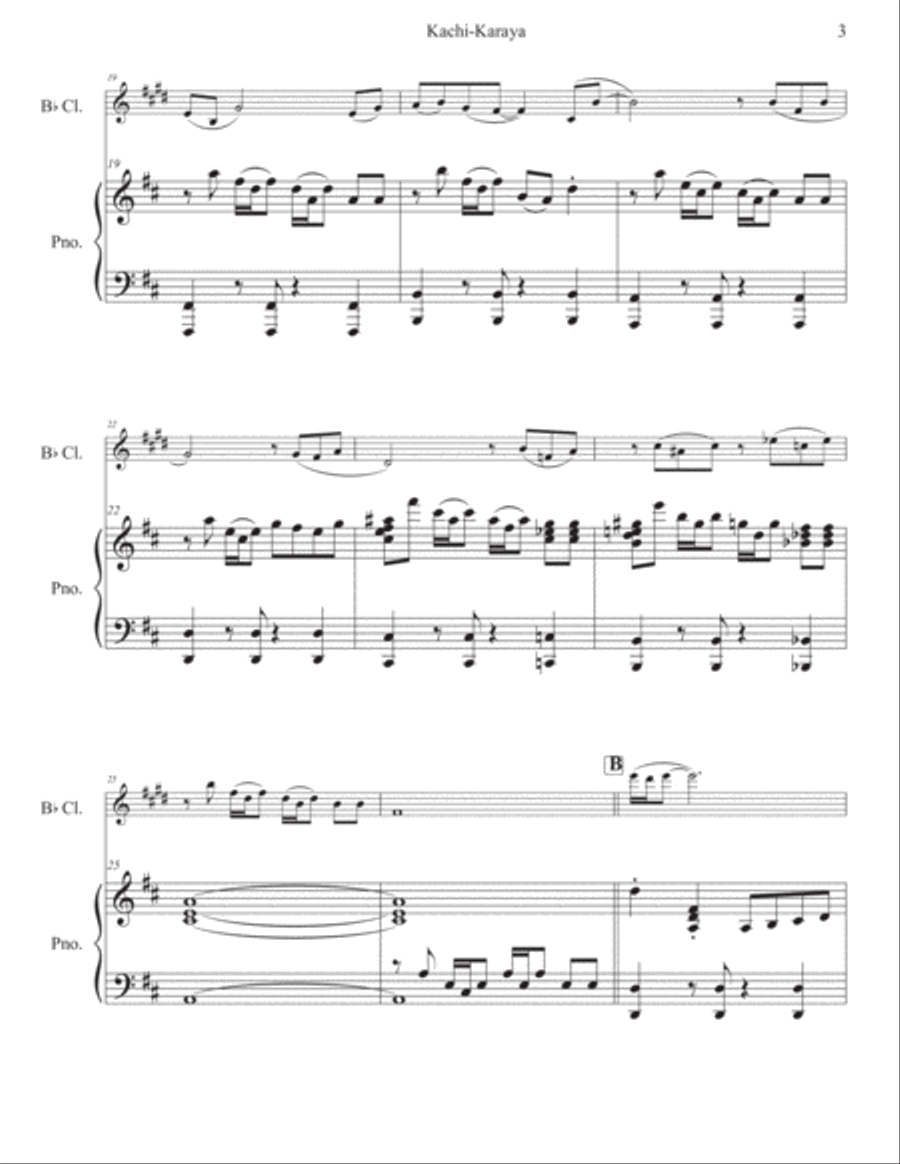 Kachi-Karaya Clarinet Solo scores gallery preview page 4