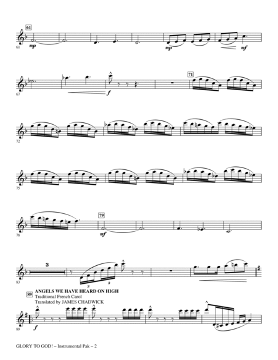 Glory to God! - Violin 2 Choir scores gallery preview page 2