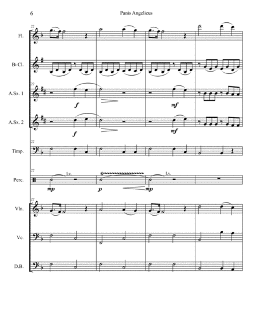 Panis Angelicus Panis Angelicus Large Ensemble scores gallery preview page 6