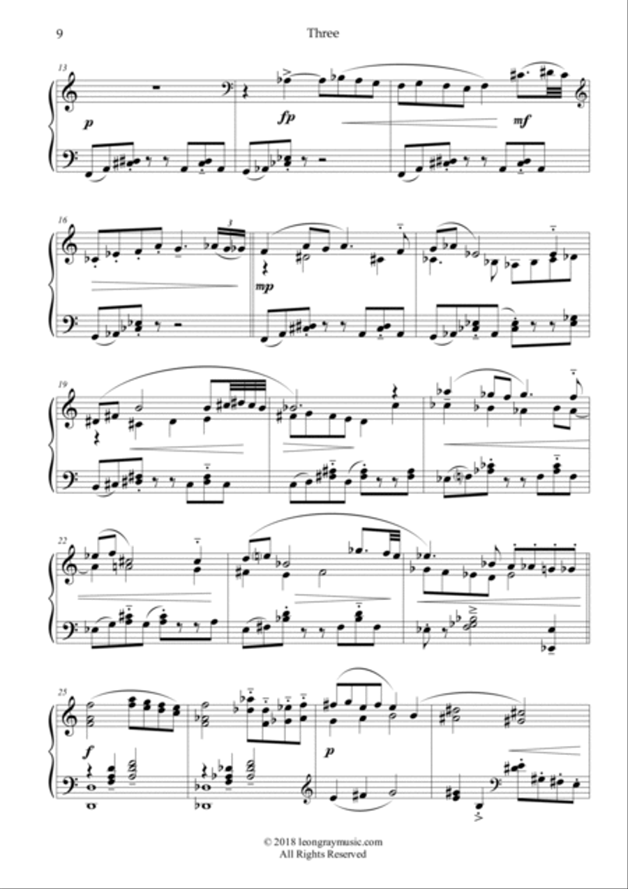 Pine Cone, On Russet Floors (No. 3), Leon Gray Piano Solo scores gallery preview page 3