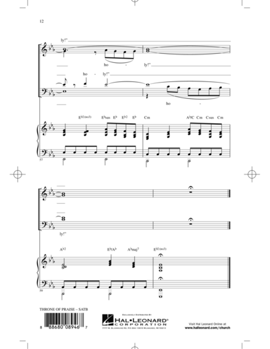Throne Of Praise Throne Of Praise 4-Part scores gallery preview page 11