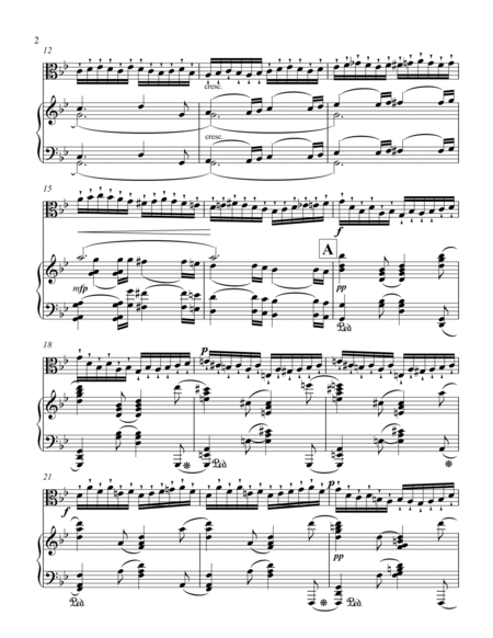 Sinding Presto transcribed for Viola and Piano g-moll