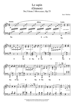 5 Morceaux, Op.75 - V. Le Sapin