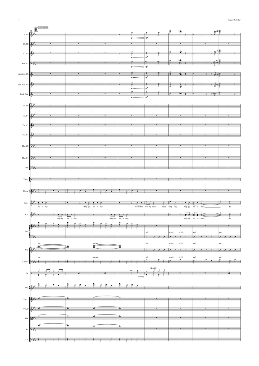 Happy Holiday / The Holiday Season Full Orchestra scores gallery preview page 2