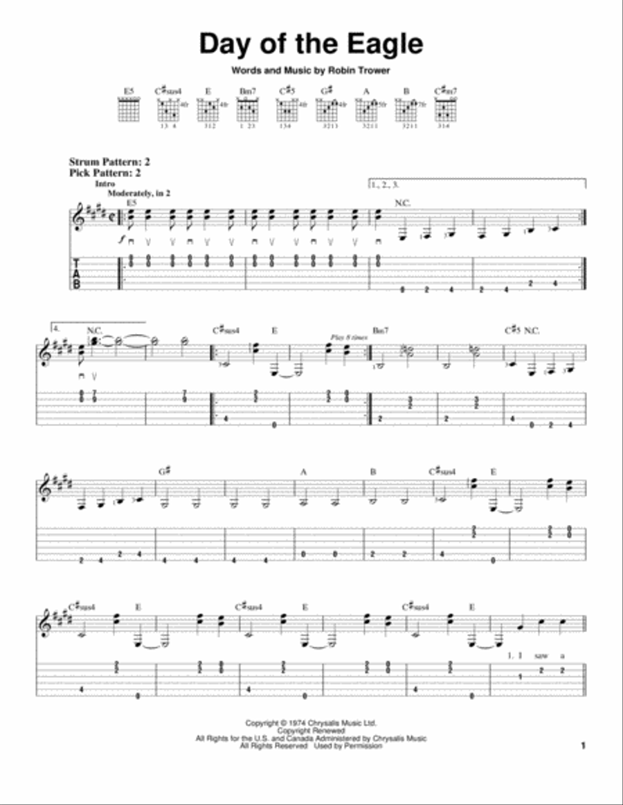 Day Of The Eagle Acoustic Guitar scores gallery preview page 1