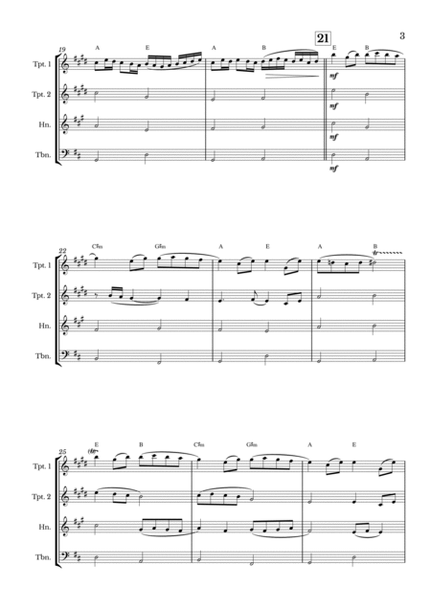 Canon in D for Brass Quartet with chords image number null