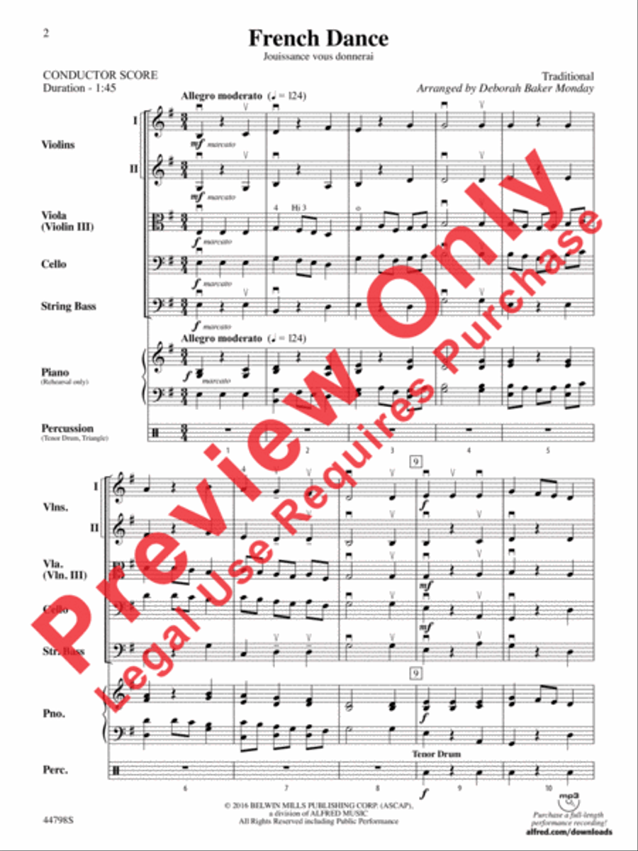 French Dance French Dance String Orchestra scores gallery preview page 11