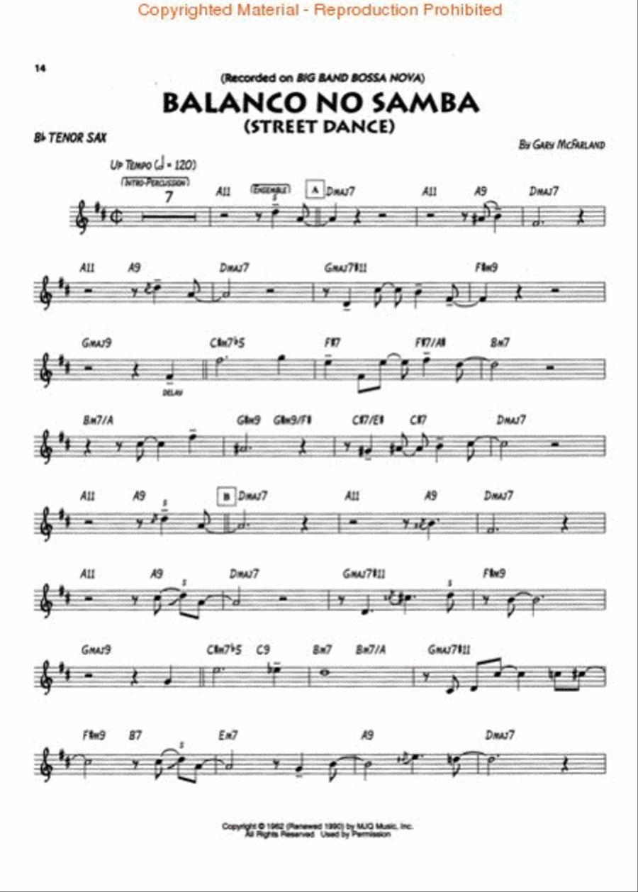 Bossa Novas Tenor Saxophone scores gallery preview page 2