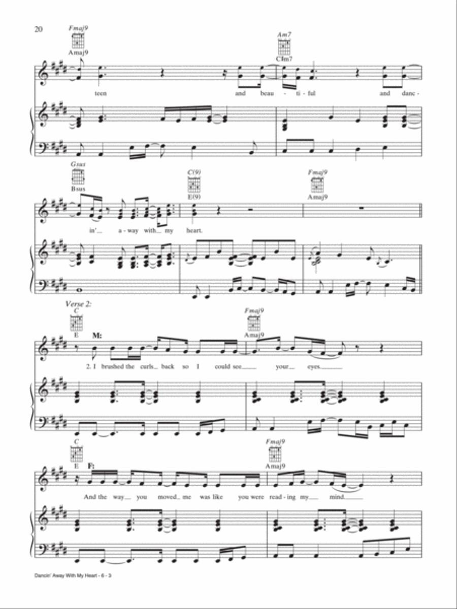 Dancin' Away With My Heart Piano, Vocal, Guitar scores gallery preview page 3
